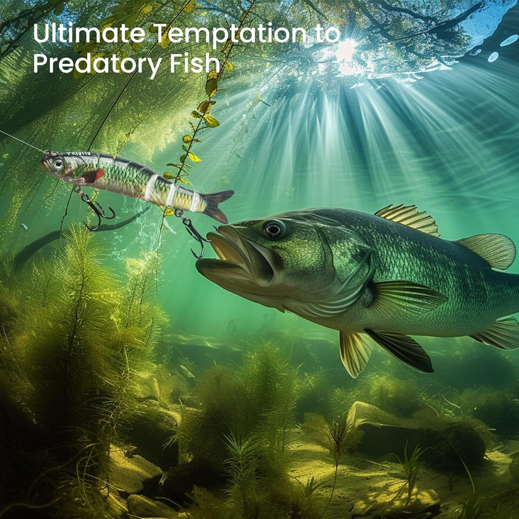Pristis Lifelike Fishing Plugs - Slow Sinking Swimbaits for Bass & Muskie | Deep Diving Crank Baits Set