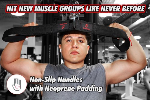Trend Changer Tricep Rope Cable Attachment 29'' & 22'' Loop for Tricep Pull Cable Extensions and Face Pulls/Triceps Pressdowns/Cable Overhead Presses/Tricep Push Downs (Black, 2 Loop (29''-22''))
