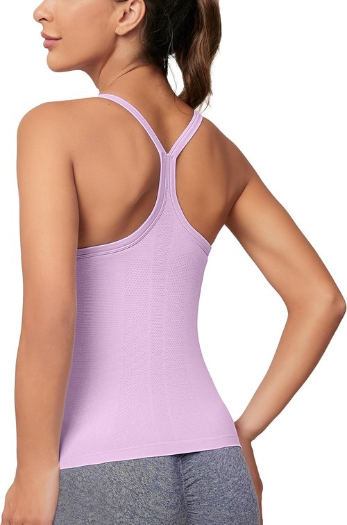 MathCat Workout Tank Top - Sleeveless Athletic Yoga Shirt with Built-In Bra | Seamless Design for Comfort