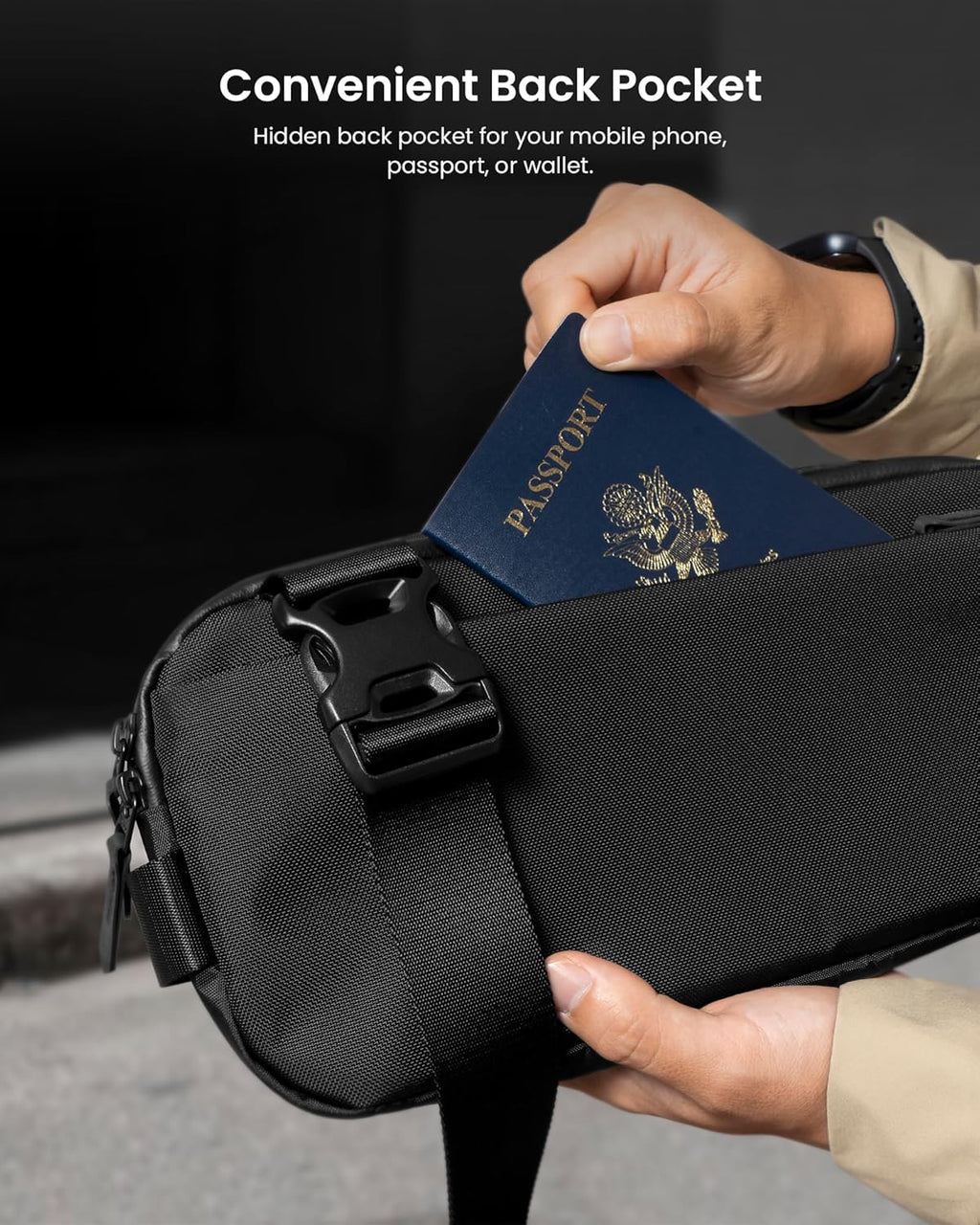 tomtoc Compact EDC Sling Bag | Versatile Minimalist Crossbody Pack for Men & Women - 3L to 10L, X-Pac/Recycled Polyester