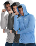 TELALEO Men's UPF 50+ Sun Protection Hoodie - Lightweight Long Sleeve SPF UV Shirt for Fishing & Running