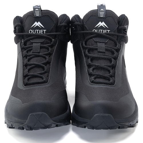 OUTJET Men's Waterproof Hiking Boots Lightweight Comfortable Outdoor Walking Trail Boots Shoes