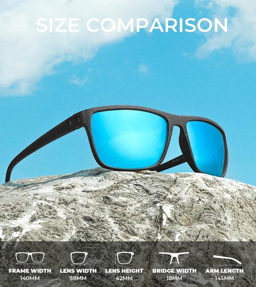 KALIYADI Polarized Men's Sunglasses - Classic UV400 Protection for Driving, Fishing & Golf