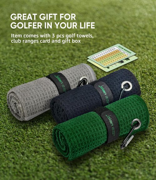 Jiskan Golf Club Brush and Golf Towel Combo