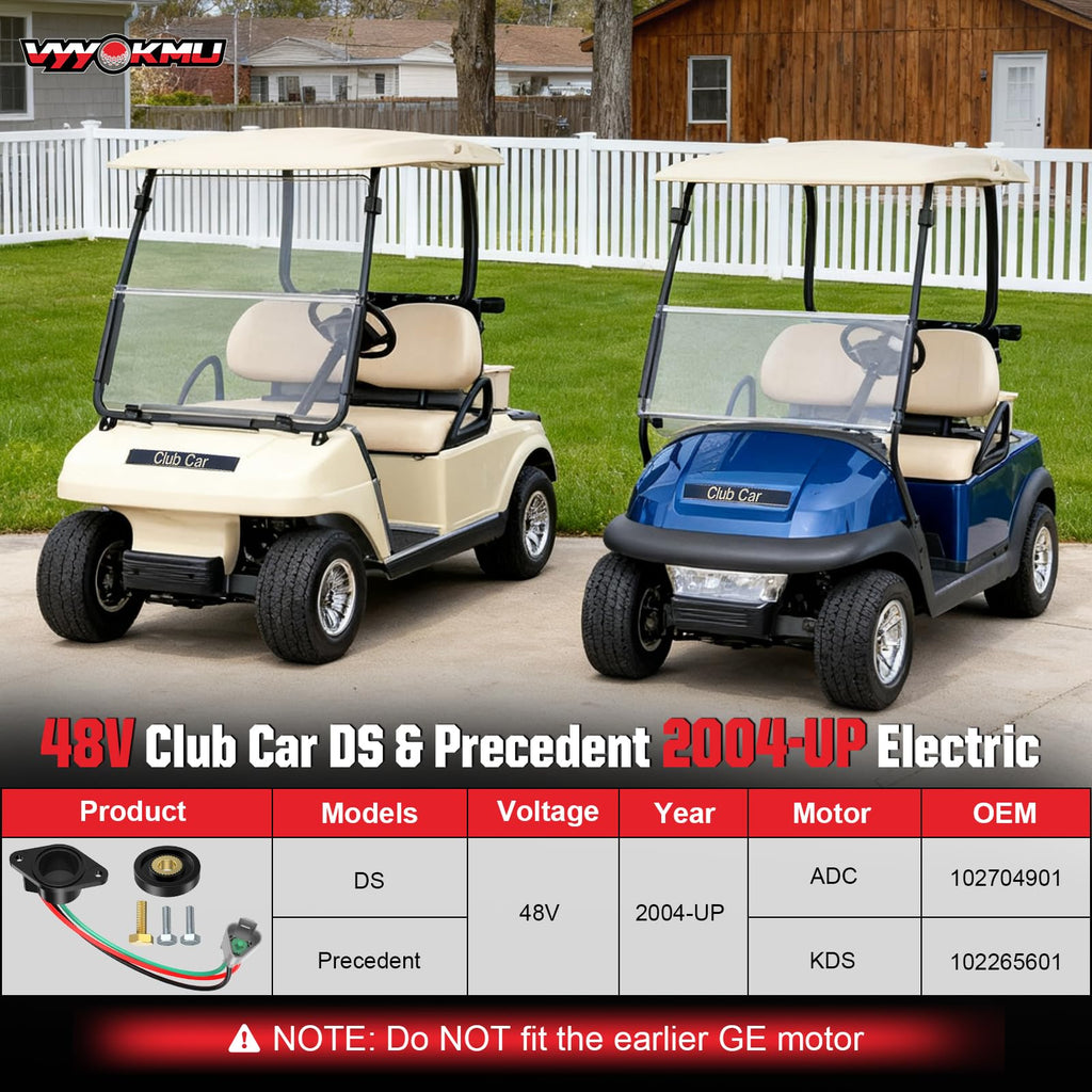 VYYOKMU Club Car Precedent Golf Cart Speed Sensor with High Speed Magnet, Club Car Speed Sensor Upgrade for 48V Club Car DS & Precedent 2004-UP ADC Motor, OEM 102704901 102265601 (2-8 MPH Increase)