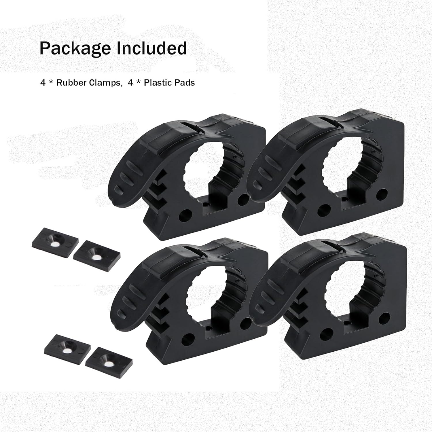 UTV ATV Shovel Holder - Quick-Release Molle Panel Rubber Clamps for Off-Road Vehicles | Fits 1-1/7" to 1-3/7" Diameter (Medium - 4 Pack)