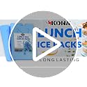 Kona 4 Pack Slim Ice Packs for Lunch Boxes & Coolers - Reusable Quick Freeze Small Cold Packs - Blue Variation 4