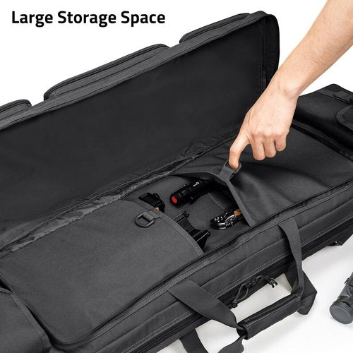 CVLIFE 42" Soft Rifle Case - Durable Double Long Gun Bag with Lockable Zipper & Backpack Strap for Outdoor Shooting