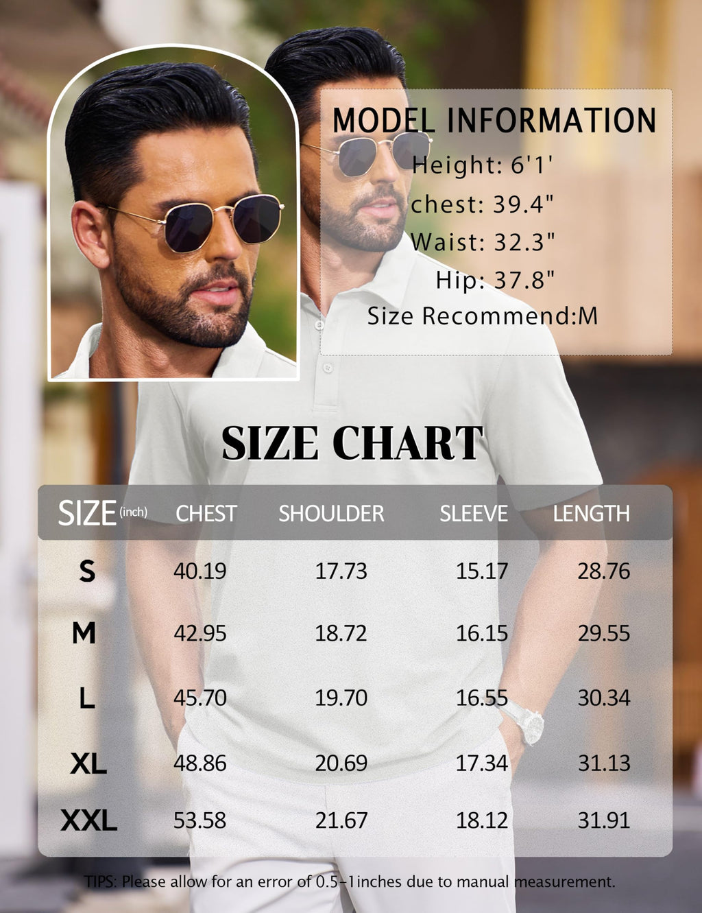 Cotrasen Men's Polo Shirts Short Sleeve Cotton Pique 3 Buttons Classic Fit Casual T-Shirt Breathable Moisture Wicking Performance Golf Soft Stretch Shirts White XL