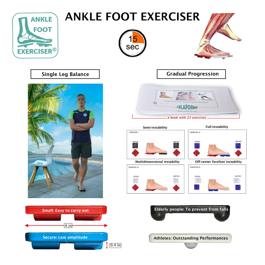 Ankle Foot Exerciser® Ankle Strengthener for ankle sprain relief, Foot Strengthener for plantar fasciitis; Ankle mobility, Posture corrector, Proprioception
