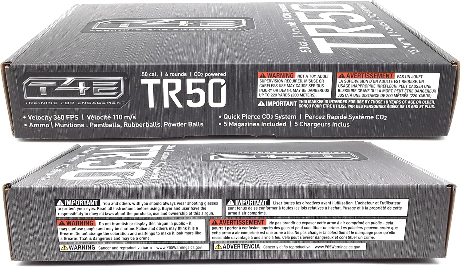 Umarex T4E TR50 Revolver - .50 Caliber Training Pistol Paintball Gun Marker | Combat Gray Finish