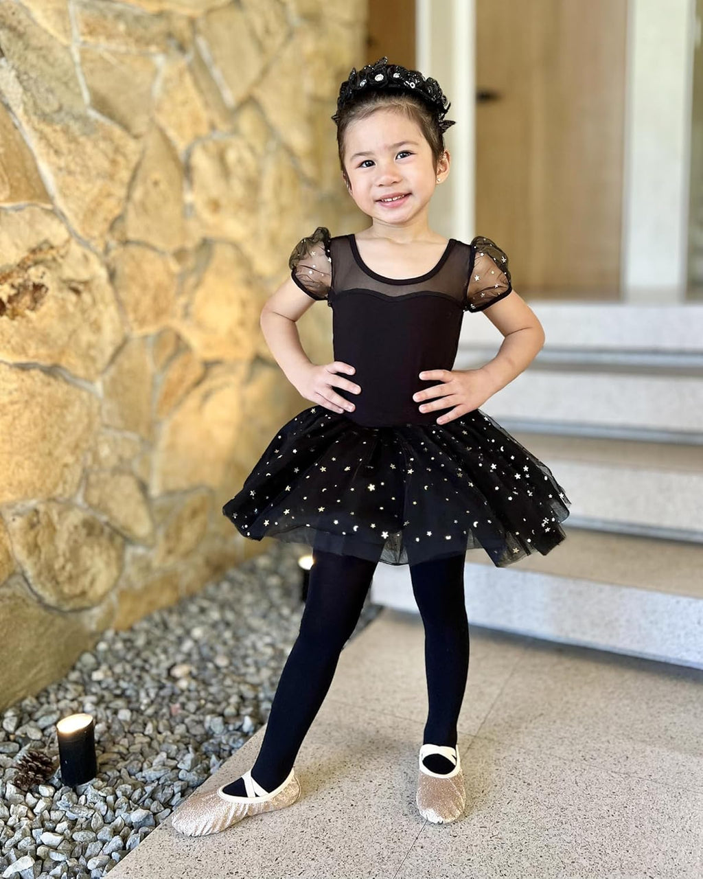 Stelle Girls' Ultra Soft Dance Tights - Comfortable Footed Design for Toddlers to Big Kids