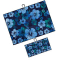 BEITUOLA Tropical Floral Golf Towel 2 Packs Blue Hibiscus Flowers Golf Towels for Golf Bags Men Women Hawaiian Plants Microfiber Waffle Towel with Clip Funny Gift Accessories