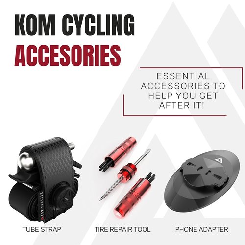 KOM Cycling Top Mount That Quarter Turn into Computer Mounts for Garmin Edge or Wahoo - Great for mounting Cameras and Lights (Black, Garmin)