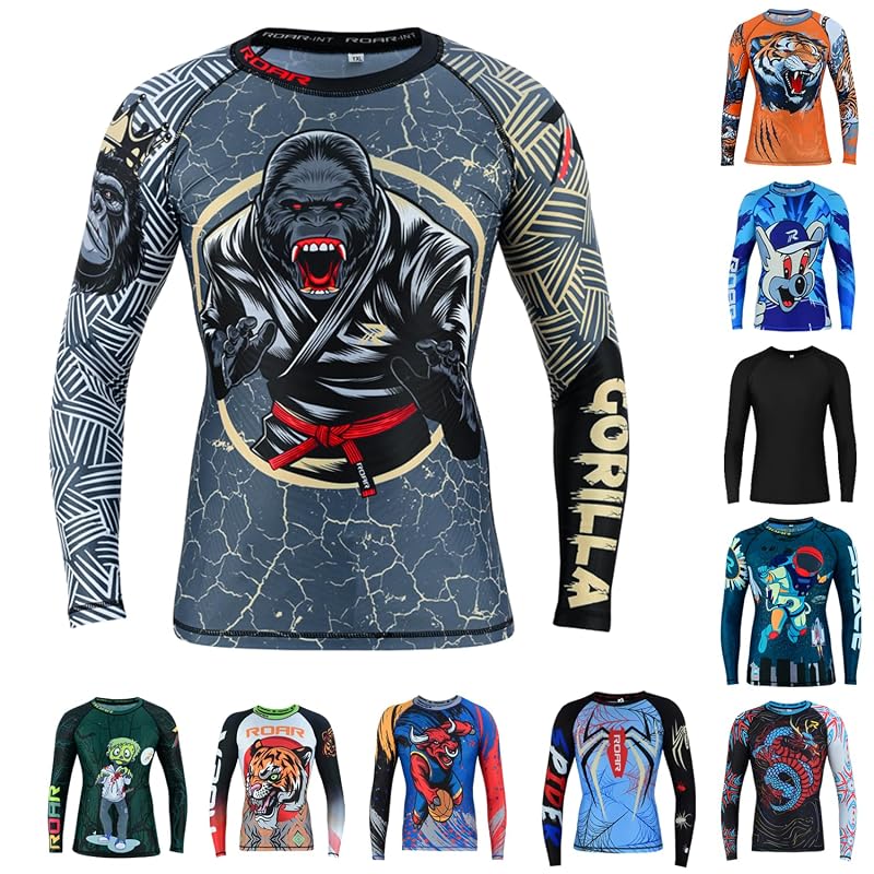 Gorilla X-Small Kids Rash Guard - BJJ MMA No-Gi Gi Training Shirt