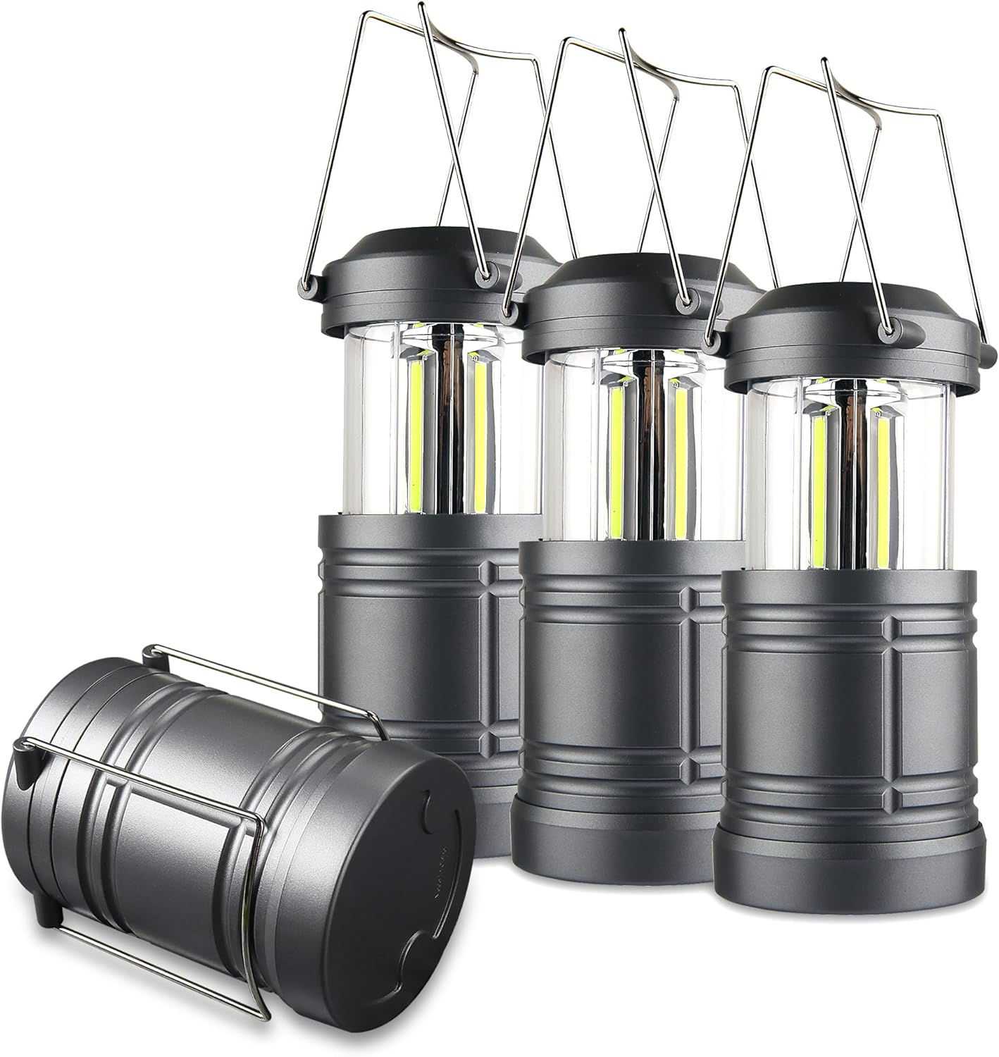 Skiennix LED Camping Lantern - Battery Powered Emergency Light for Camping | 4-Pack
