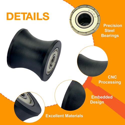 DAFORE Upgraded Machined Wheels/Rollers Compatible with Bayou Fitness,Total Trainer,Taurus,Replacement Parts for DLX,DLXII,DLXIII,ADV DLX,Pilates Pro 2000 2500 3000 3500 4000 570,4Pcs