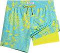 Maamgic 2 in 1 Men's Swim Trunks - 7 Inch Board Shorts for Comfort & Style