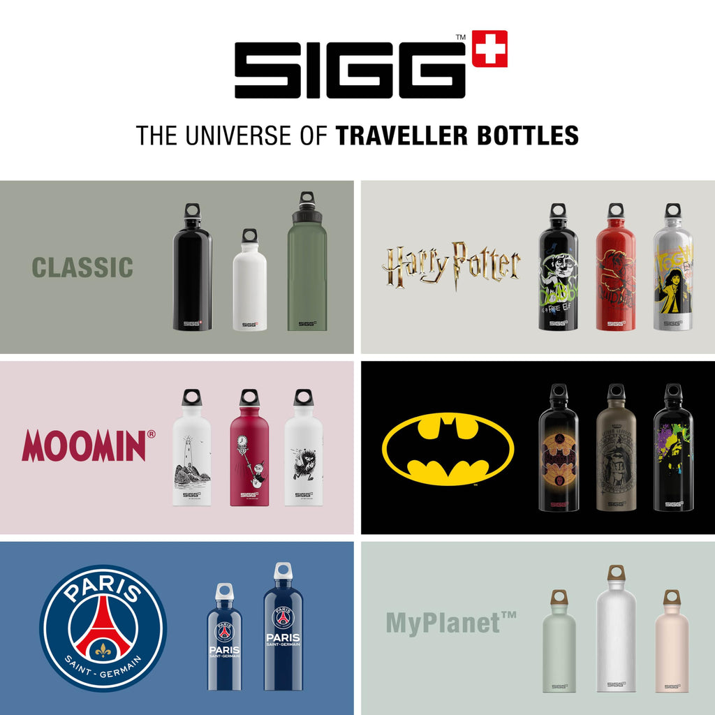 Sigg - Recycled Metal Water Bottle - Traveller - Made in Switzerland - Carbonated Drinks - BPA-Free - 34 Oz