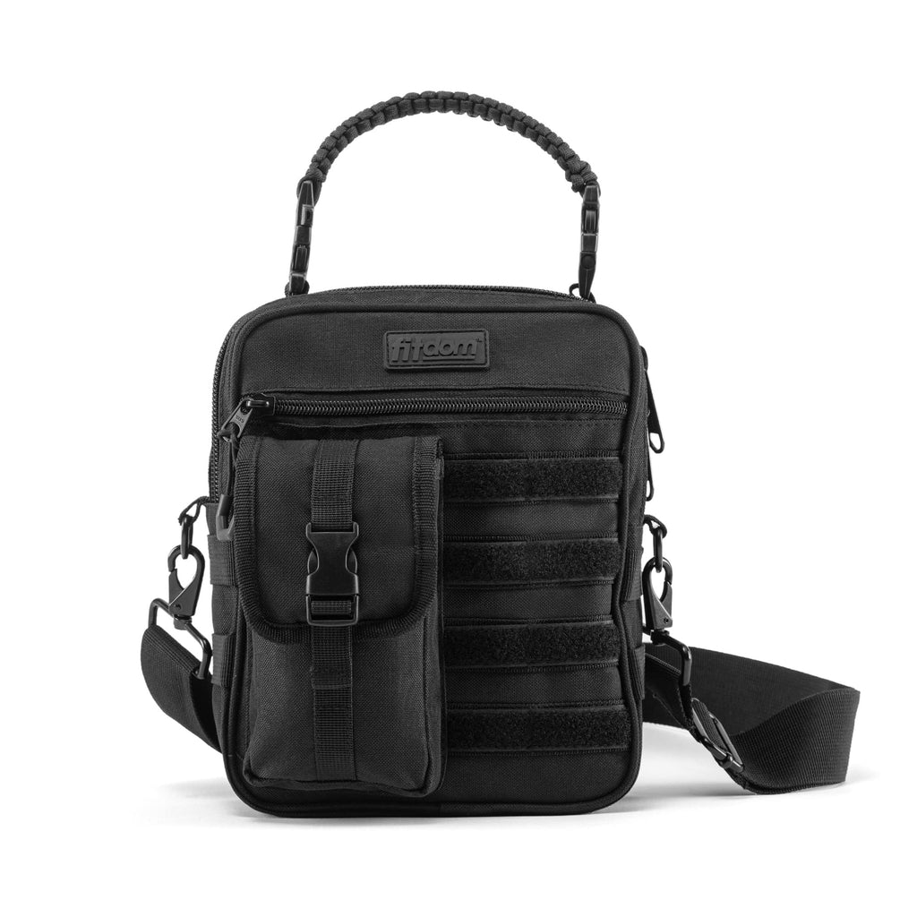 Fitdom Small Tactical Messenger Bag For Men & Women With Gun Holder. This Concealed Carry Bag with Pistol Handgun Holster EDC Has Multiple Ways to Carry as Sling, Shoulder, Crossbody & Side Bag