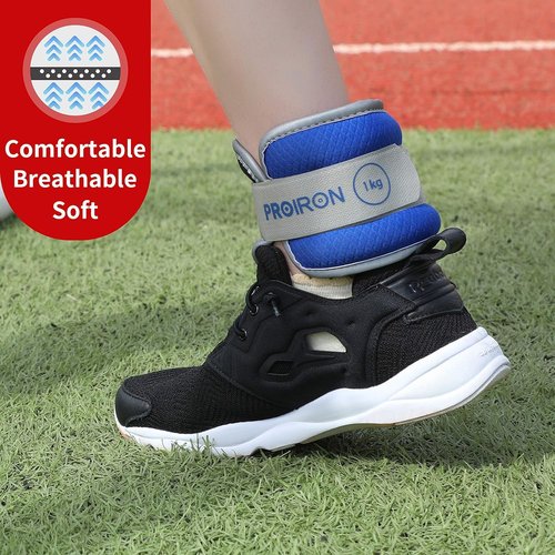 PROIRON Ankle Weights Wrist Leg Weights for Women Men 2 LBS in Pair Reflective Ankle Weight Set for Fitness Exercise Jogging Aerobics