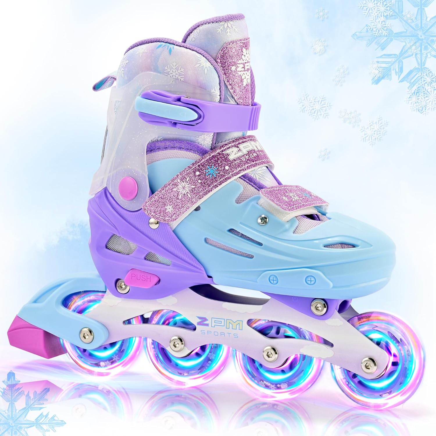 2PM SPORTS Inline Skates for Kids | Adjustable Light-Up Roller Skates for Ages 5-12