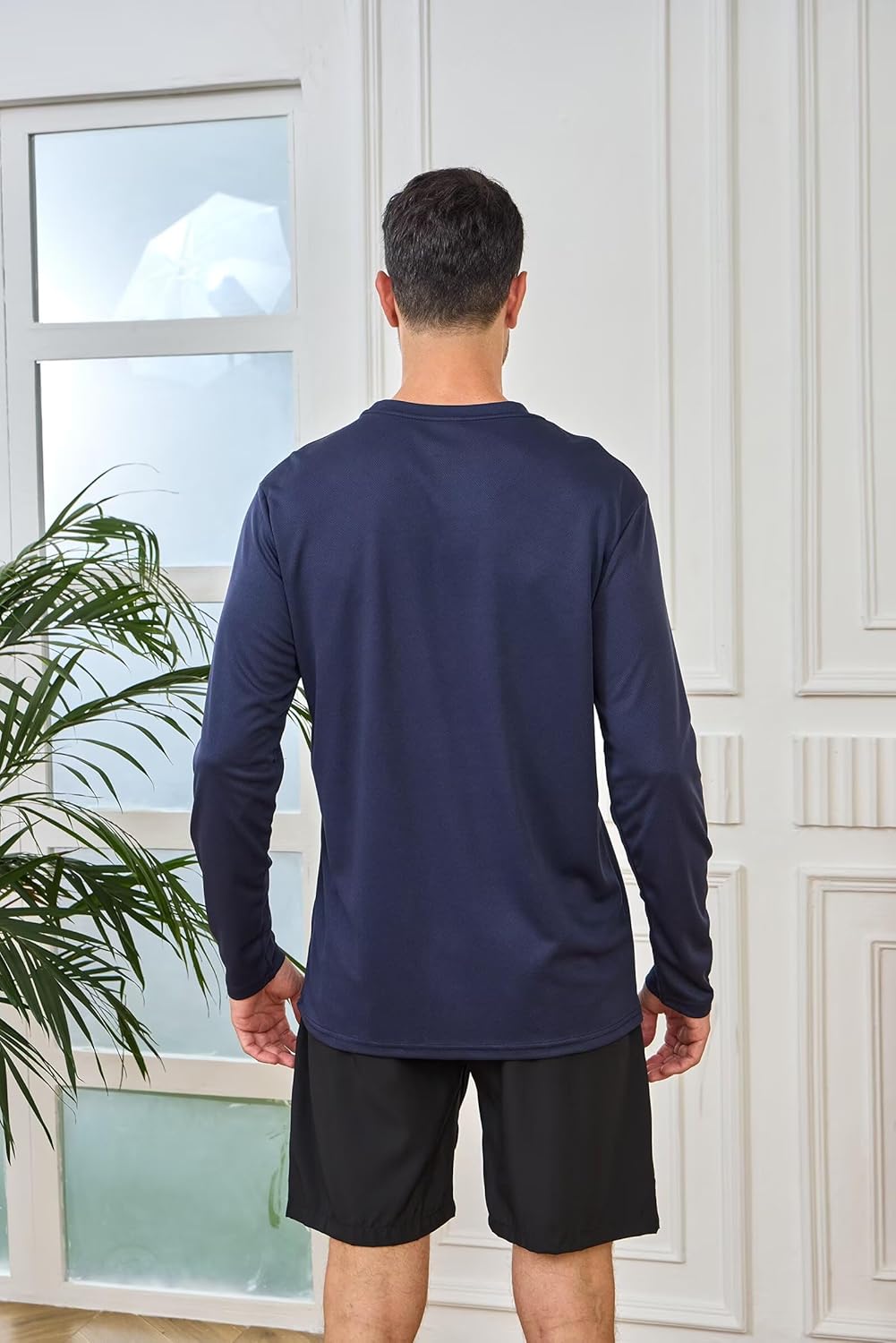 Skiennix Men's Long Sleeve Quick-Dry Athletic T-Shirts - 5 Pack for Gym & Running