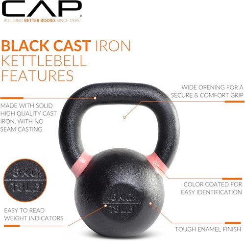 Cap Barbell Competition Kettlebell - Durable Cast Iron Design for Enhanced Strength Training