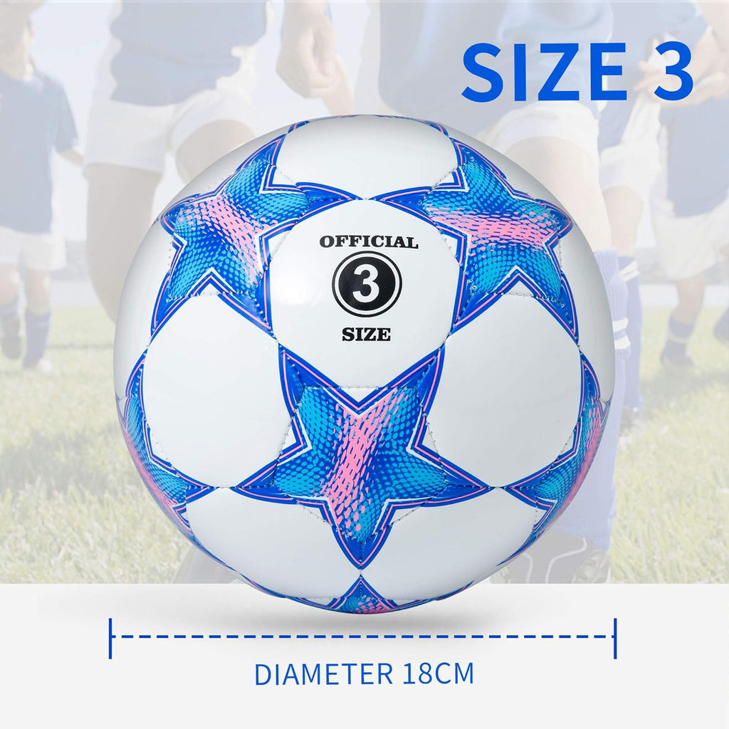 Star Pattern Soccer Balls by [Brand Name] - Official Sizes 1.5, 3, 4, & 5 for Kids & Adults