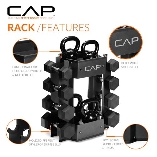 Cap Barbell Dumbbell and Kettlebell Storage Rack