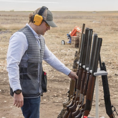 Allen Company Men's Competitor Shooting Vest – Mesh Vest with Moveable Shoulder Pad, Deep Pockets & Side Straps - XL/2XL