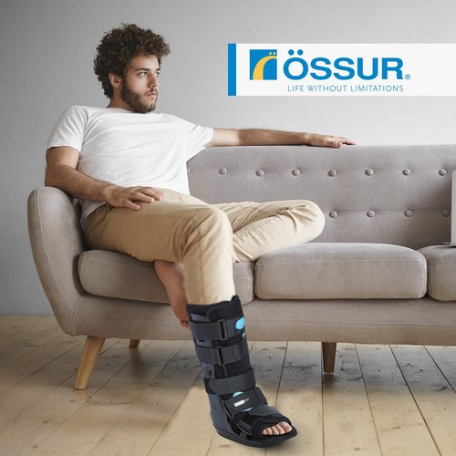 Ossur Formfit Walker Boot with Air - Medical Grade Immobilization for Strains, Sprains & Stable Fractures | Pneumatic Technology to Reduce Pain & Swelling | Breathable Material (Low Top, Medium)