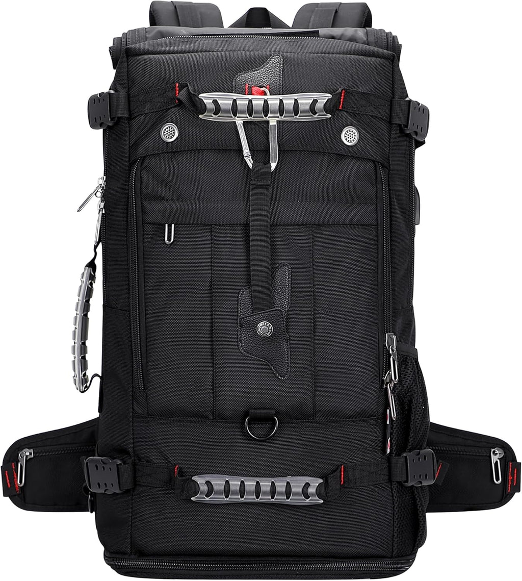 WITZMAN Travel Backpack - Convertible Duffle Luggage for 17-Inch Laptop | Black Carry-On Bag