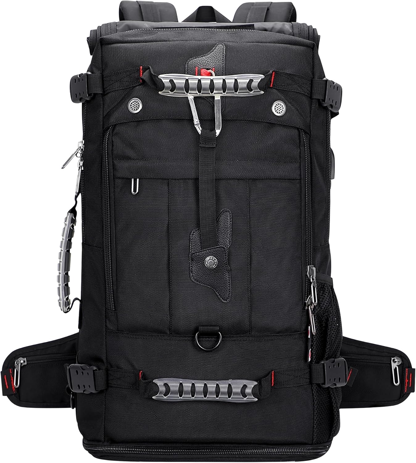 WITZMAN Travel Backpack - Convertible Duffle Luggage for 17-Inch Laptop | Black Carry-On Bag