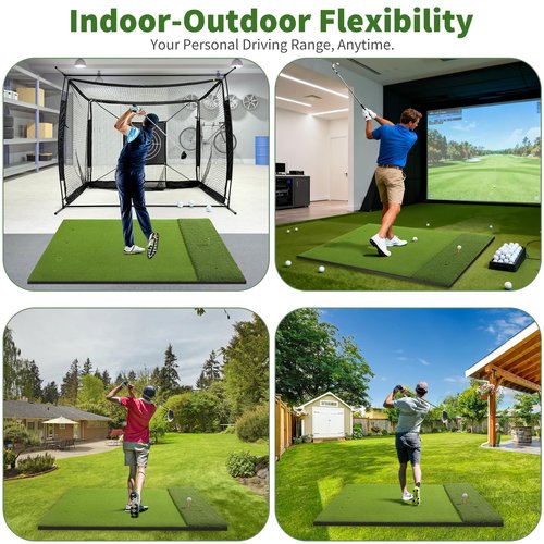 Fanshaw Premium Dual-Turf Golf Mat: 5x4ft 1.57 Inch Thickened for Backyard, Driving Range, Indoor & Outdoor Practice Hitting, Swing & Chipping, Ideal Gifts for Men Dad
