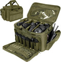 DULCE DOM Tactical Gun Range Bag - Lockable Handgun & Ammo Case with Extra Magazine Storage | Ideal for Outdoor Shooting