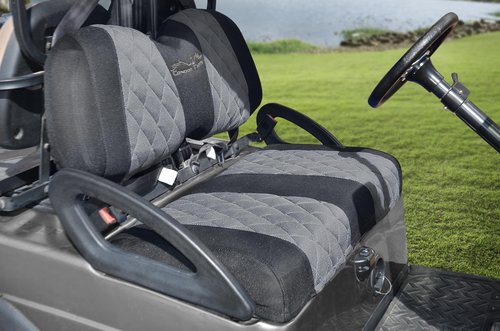 Jaxpare Golf Cart Diamond Seat Covers for Club Car Precedent OEM Standard Front Seat Cushion.Breathable Washable Polyester Mesh Cloth. Renew Your Golf Cart with Lowest Value. (Grey)