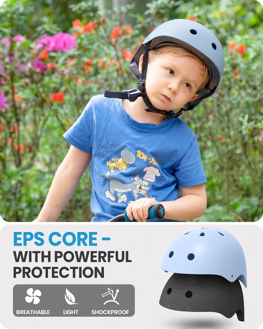 OutdoorMaster Youth Bike Helmet - Adjustable Multi-Sports Skateboard Helmet with Removable Liners | Perfect for Kids' Balance Bikes and Scooters