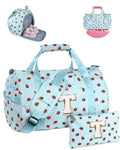 Vogewood Teen Girl Gifts Trendy Stuff, Girls Gym Bag, Kids Personalized Weekend Duffel Bags with Shoe Compartment, Initial Travel Tote with Makeup Bag, Preppy Gift for Grandkids (Letter T)