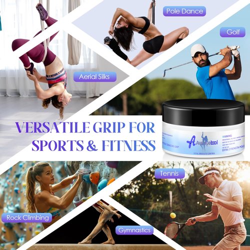 Avenuebool 40g/1.4oz Extra Strength Pole Grip, Long Lasting Beeswax Grip for Dance Pole, Dance, Aerial Silks, Gymnastics & Fitness, Sports Natural, Waterproof Anti Slip Formula to Keep Hands Dry