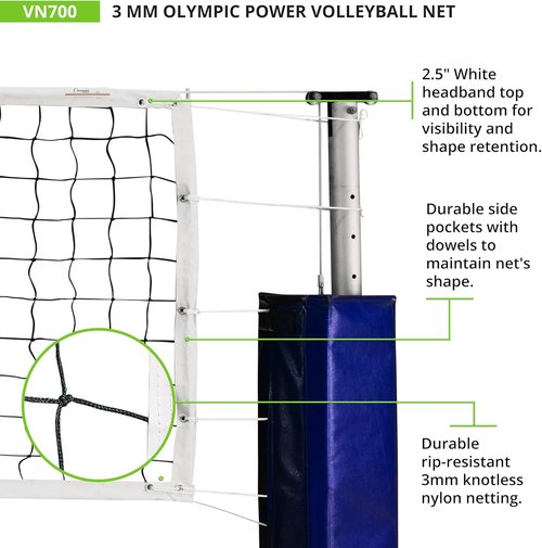 Champion Sports Volleyball Net Set - Durable Design for Competitive Play | Multiple Styles Available