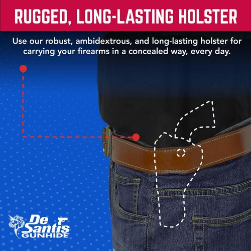 DeSantis The Wild Hog Hybrid Gun Holster, Fits S&W N 6"-6 1/2", D/W 41VH, 44VH 6", COLT Anaconda 6", S&W Classic Hunter 6 1/2", Built from 1060D Senior Ballistic Nylon, Ambidextrous