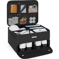ANILD Golf Trunk Organizer, 2 Layer Golf Storage Case with Separate Ventilated Compartment for 2 Pair Shoes, for Balls, Tees, Clothes, Gloves, Accessories, Golfer Gifts