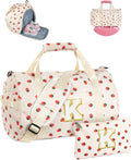 Skiennix Girls Gym Bag - Personalized Weekend Duffel with Shoe Compartment & Makeup Bag | Ideal Gift for Teens (Letter K)