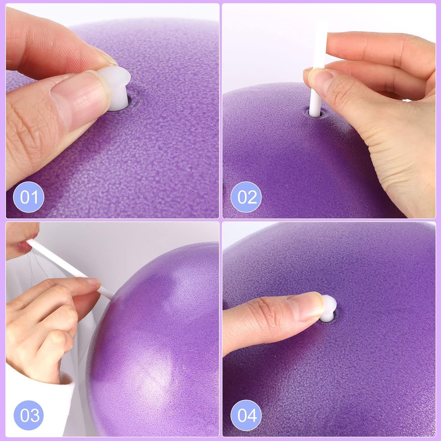 Small Pilates Ball - 9 Inch Mini Exercise Ball for Yoga, Core Training & Stability