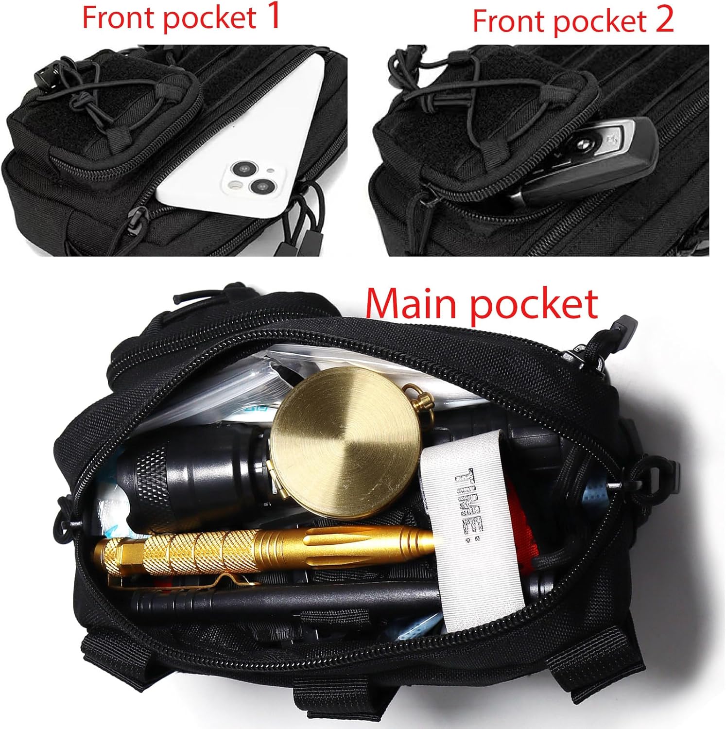 Tactical Molle Utility Pouch - Compact EDC Tool Bag for Phones & Medical Supplies | Mini Waist Pack