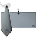 Ghost Golf Magnetic Towel (Caddie) - Premium Ultra-Absorbent Microfiber Golf Towel with Magnet for Golf Carts or Clubs - 18" x 40" Golfing Gear - Waffle Weave Pattern (Dark Grey)
