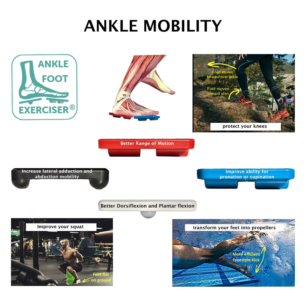 Ankle Foot Exerciser® Ankle Strengthener for ankle sprain relief, Foot Strengthener for plantar fasciitis; Ankle mobility, Posture corrector, Proprioception