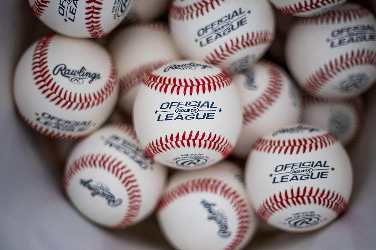 Rawlings Official League Youth Baseballs - Competition Grade, 30-Ball Bucket | ROLB1X