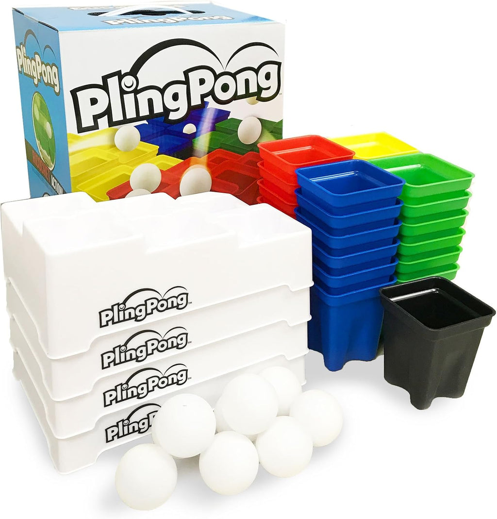 PlingPong Tabletop Party Game - Fast-Paced Bounce Ball Strategy for 2-4 Players, Ages 8+ | Family Fun